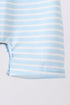 Blue Puppy Ball Embroidered Stripe Romper