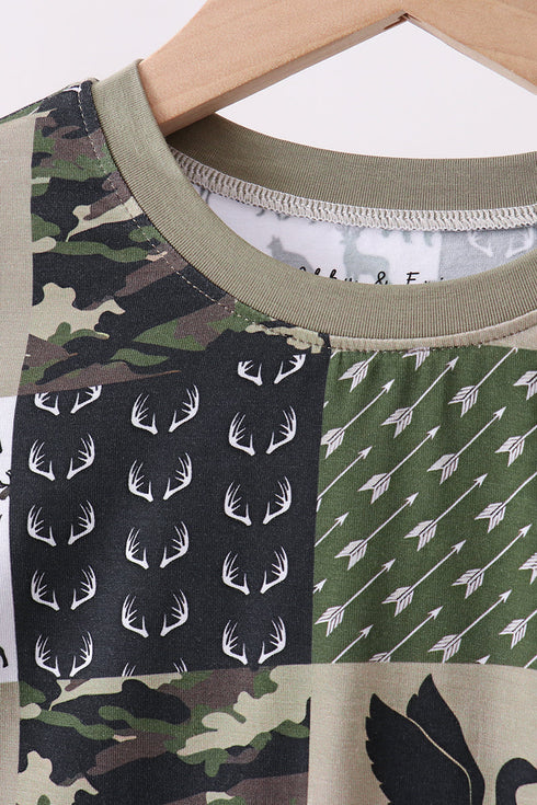 Camo Deer Bamboo Zip Pants Set