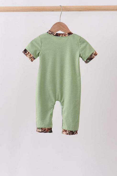 Green Hunting Print Romper