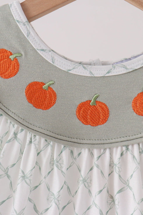 sage-pumpkin-embroidery-bow-ruffle-dress-sophias-style-2
