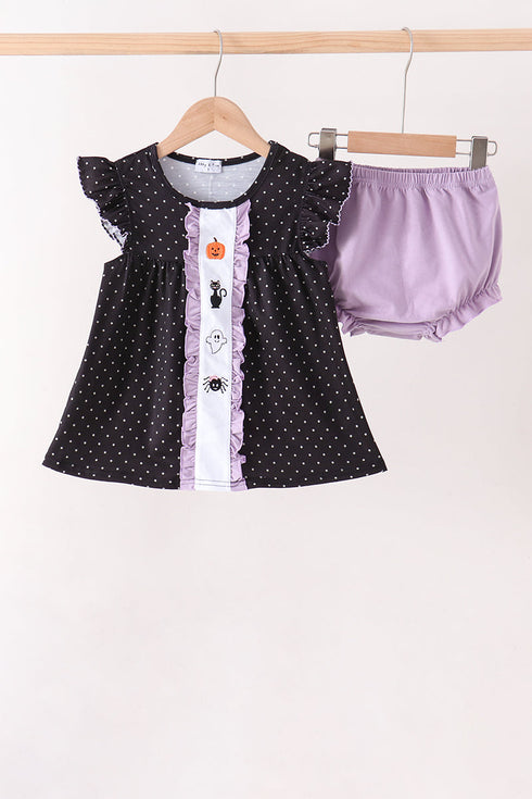black-ghost-spider-embroidery-ruffle-bloomer-set-sophias-stylebaby-1
