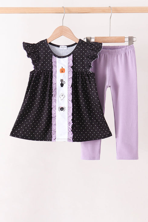 black-ghost-spider-embroidery-ruffle-pants-set-sophias-styleSet-1