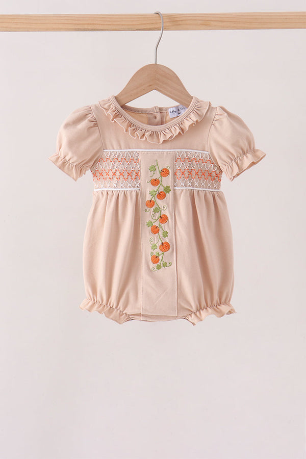 khaki-pumpkin-smocked-ruffle-bubble-sophias-stylebaby-1