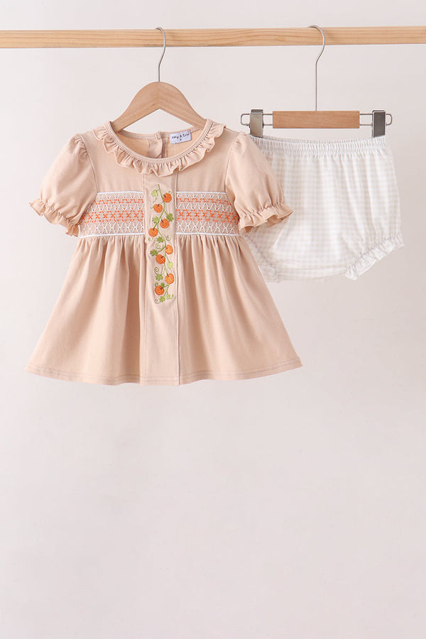 khaki-pumpkin-smocked-bloomer-set-sophias-stylebaby-1