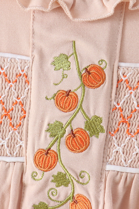 khaki-pumpkin-smocked-bloomer-set-sophias-style-2