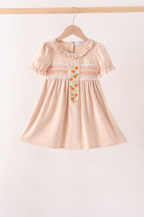 khaki-pumpkin-smocked-bloomer-dress-sophias-styleDress-1