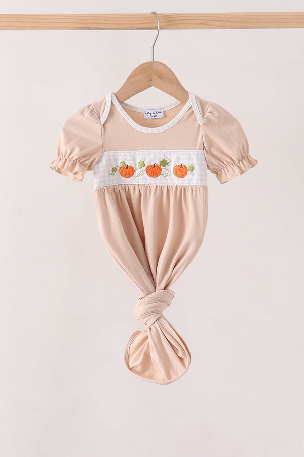 khaki-pumpkin-embroidery-gown-sophias-stylebaby-1