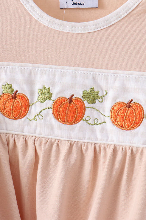 khaki-pumpkin-embroidery-gown-sophias-style-2