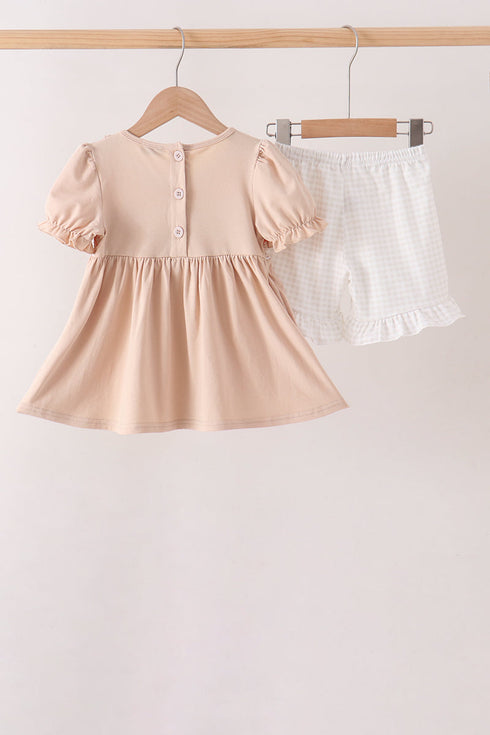 khaki-pumpkin-smocked-ruffle-shorts-set-sophias-style-4