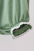 Sage collar smocked lace bubble