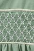 Sage collar smocked lace bloomer set