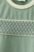 Sage smocked pants set