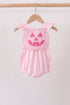 Pink Jack-O-Lantern Applique Ruffle Gingham Bubble