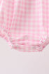 Pink Jack-O-Lantern Applique Ruffle Gingham Bubble