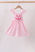 Pink Jack-O-Lantern Applique Ruffle Dress