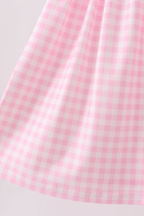 Pink Jack-O-Lantern Applique Ruffle Dress