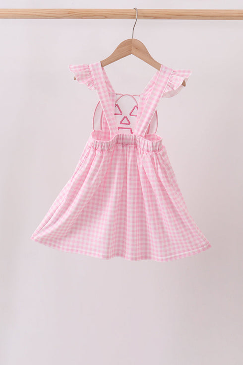 Pink Jack-O-Lantern Applique Ruffle Dress