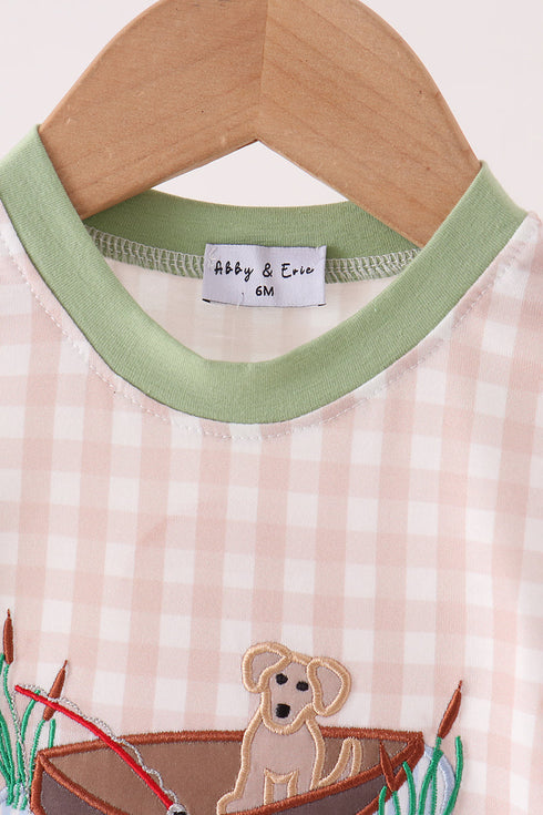 khaki-puppy-fishing-gingham-romper-sophias-style-3