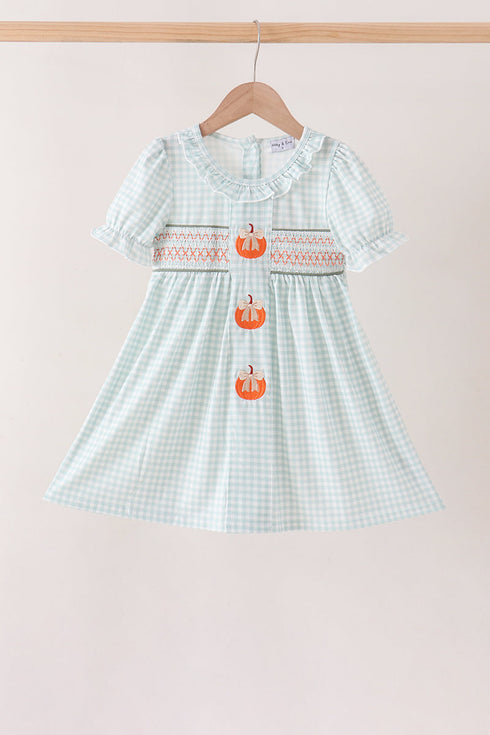 sage-pumpkin-smocked-gingham-dress-sophias-styleDress-1