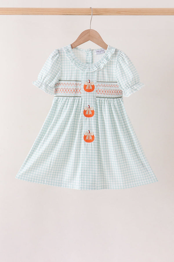 sage-pumpkin-smocked-gingham-dress-sophias-styleDress-1