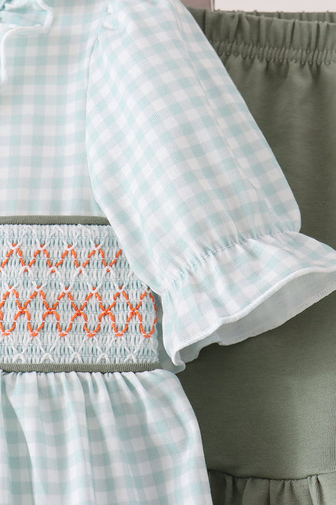 sage-pumpkin-smocked-gingham-ruffle-shorts-set-sophias-style-5