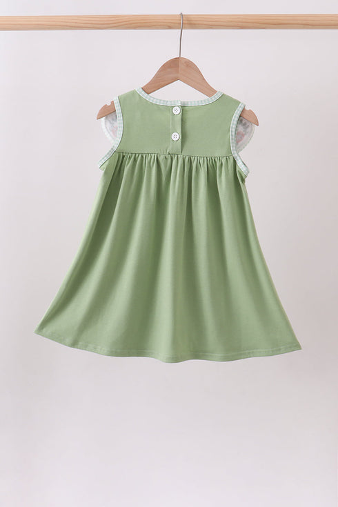 Sage Pumpkin Embroidered Dress