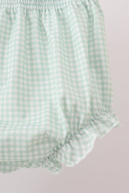 Sage Pumpkin Embroidered Bloomer Set