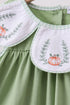 Sage Pumpkin Embroidered Ruffle Shorts Set