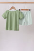 Sage Pumpkin Embroidered Shorts Set