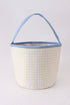 Yellow Pumpkin Applique Gingham Basket