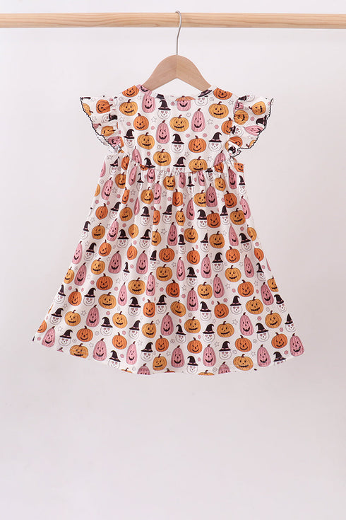 Pumpkin ruffle dress