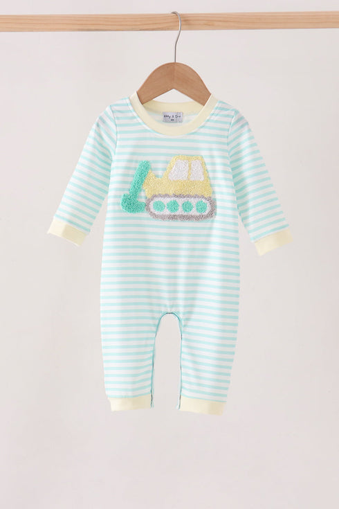 green-excavator-french-knot-stripe-romper-sophias-stylebaby-1