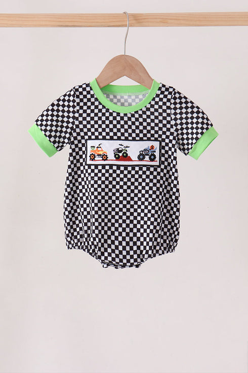 black-car-embroidery-checkered-bubble-sophias-stylebaby-1