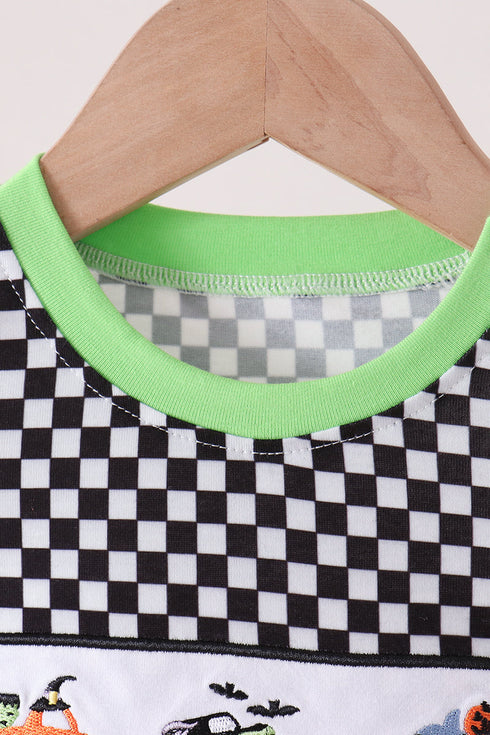 black-car-embroidery-checkered-bubble-sophias-style-2