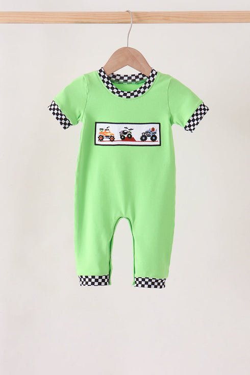 green-car-embroidery-checkered-romper-sophias-stylebaby-1