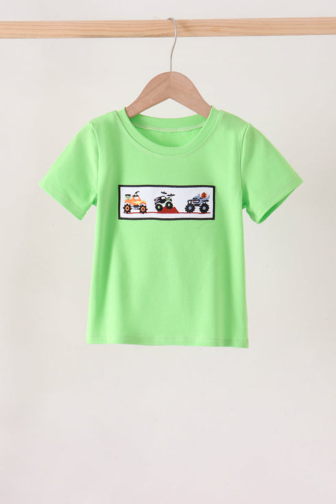 green-car-embroidery-top-sophias-styleTop-1