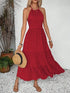 halter-neck-smocked-tiered-dress-Sophia's Style-4