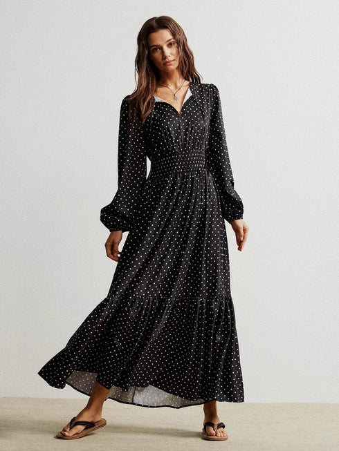 polka-dot-long-sleeve-maxi-dress-OhSoStyled-Sophia's-Style-4