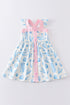 Marine creature print dress mom & me