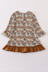 Halloween camouflage applique ruffle dress