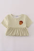 Pinecone embroidery stripe dress