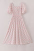 Pink floral print mom dress