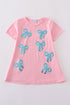 Pink bow sequin mom&me dress