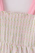 Pink lemon print bow smocked tiered mom&me dress