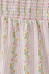 Pink lemon print bow smocked tiered mom&me dress