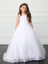 Girls First Communion Dress with Lace Bodice & Tail Skirt 7-18