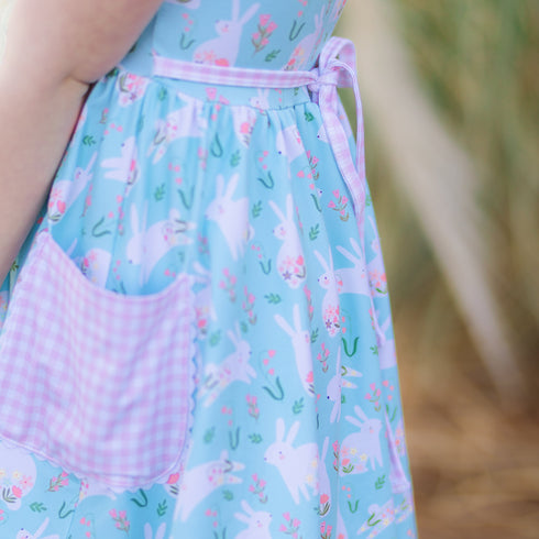 bunnies-on-blue-dress Gorgeous the Fox - Sophia's Style-4