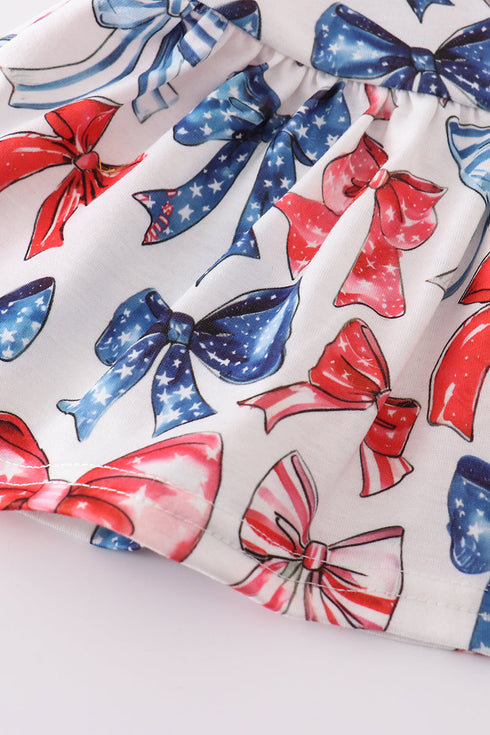 Bow print mom&me top