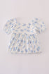 Blue seashell bow mom&me dress