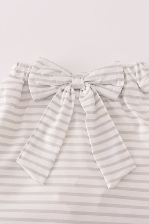 Rust Texas embroidery bow skorts set